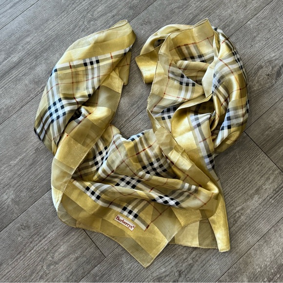 Burberry Accessories - BURBERRY vintage silk scarf ✨